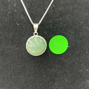 New Natural Burmese Round Jade Pendant